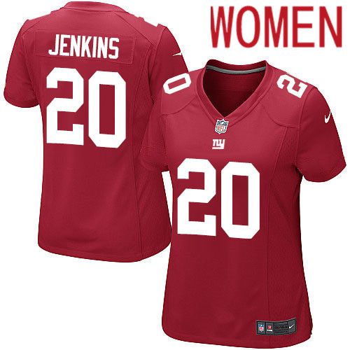 Women New York Giants #20 Janoris Jenkins Nike Red Game NFL Jersey->women nfl jersey->Women Jersey